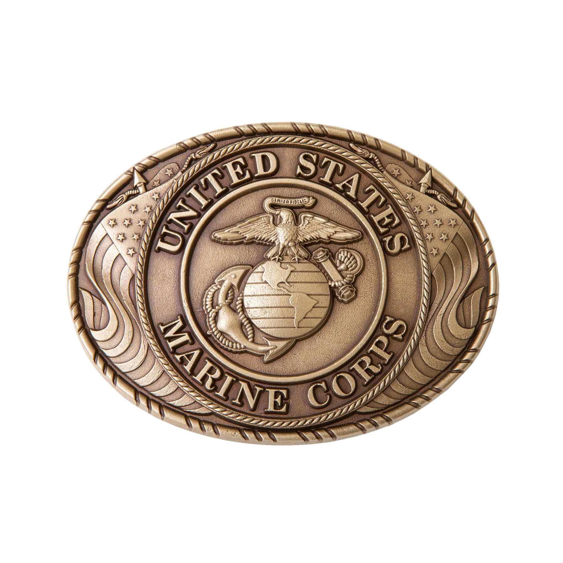 USMC Seal Brass Belt Buckle SGT GRIT