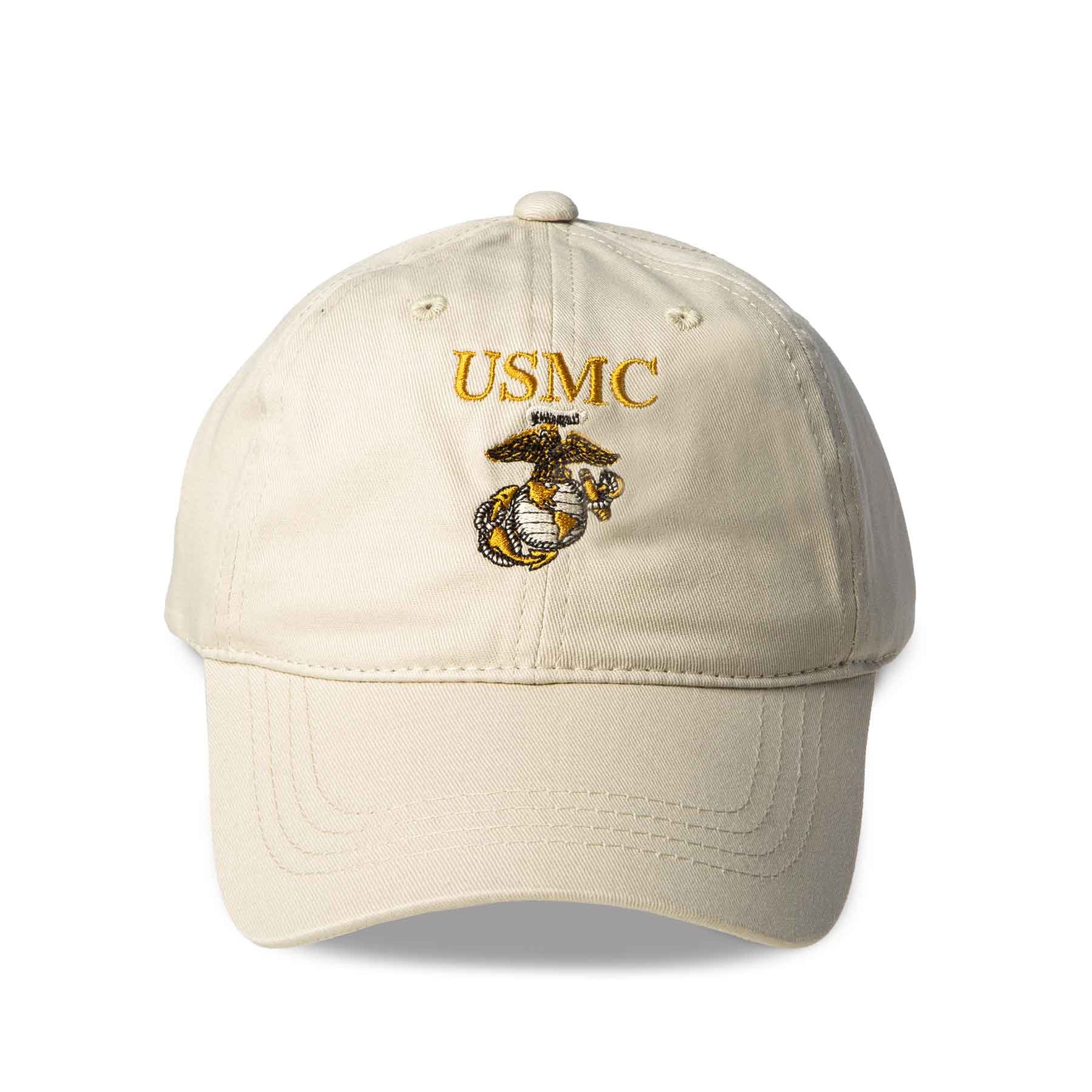 USMC Eagle, Globe, and Anchor Hat- Khaki — SGT GRIT