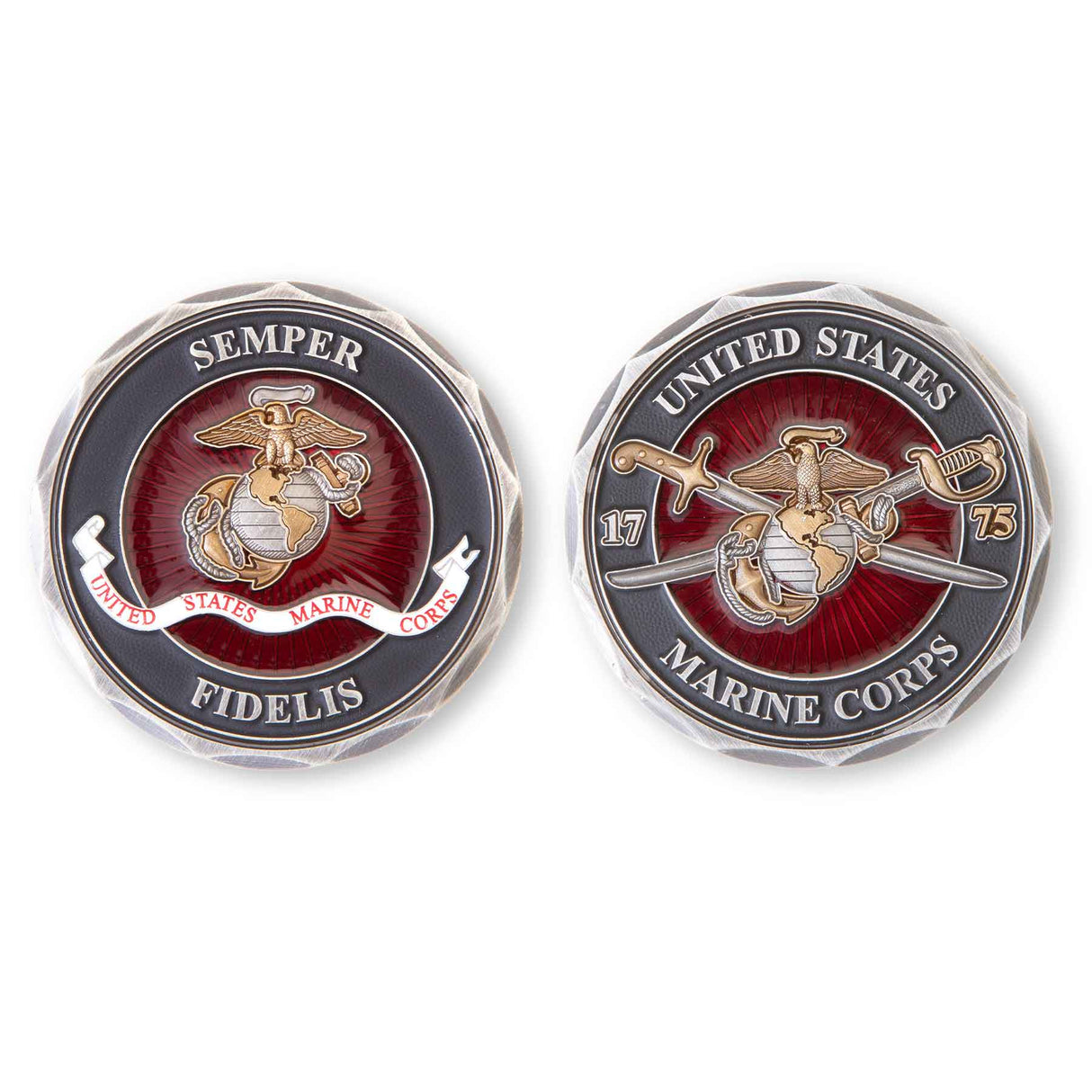 USMC Crossed Sabers Challenge Coin - SGT GRIT