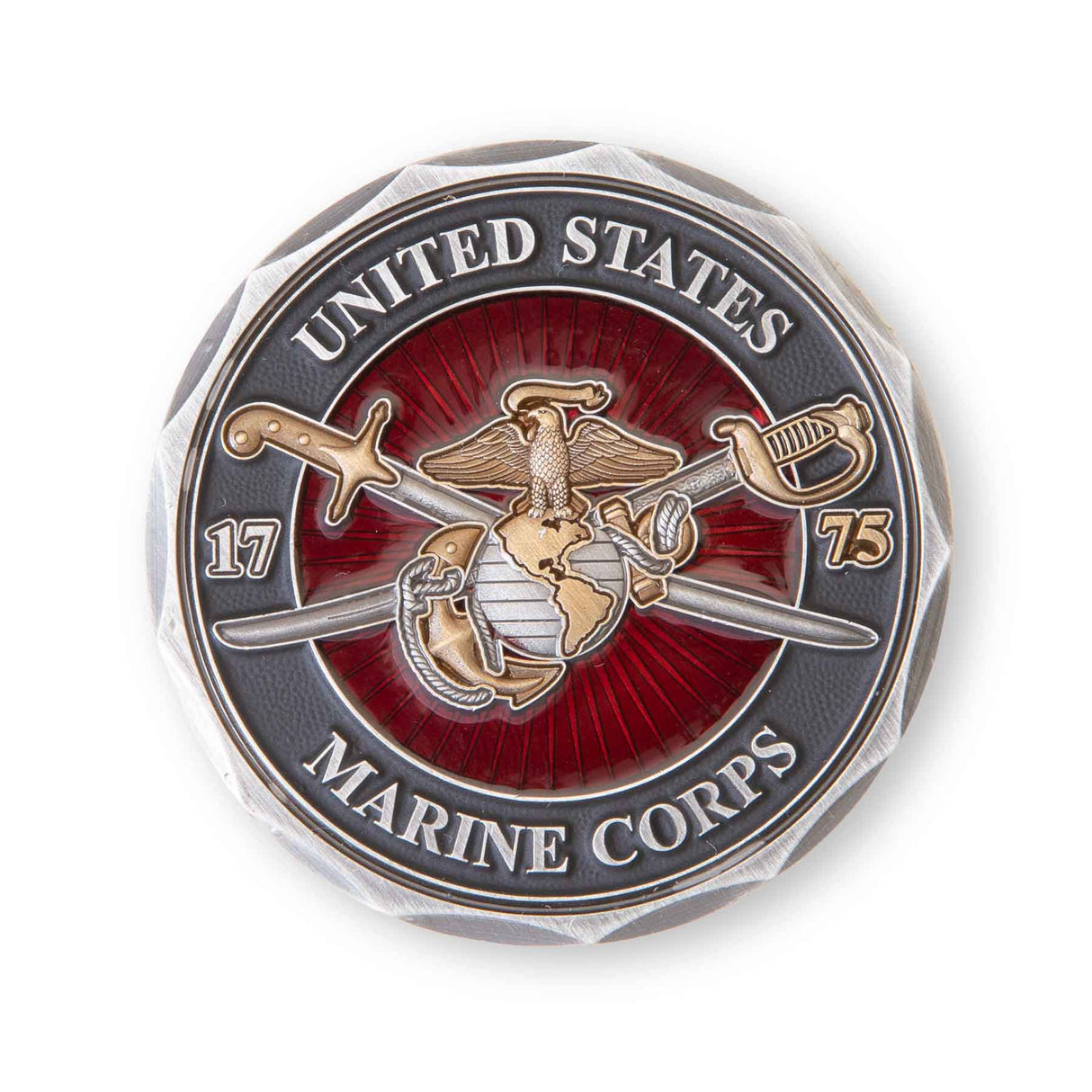 USMC Crossed Sabers Challenge Coin - SGT GRIT