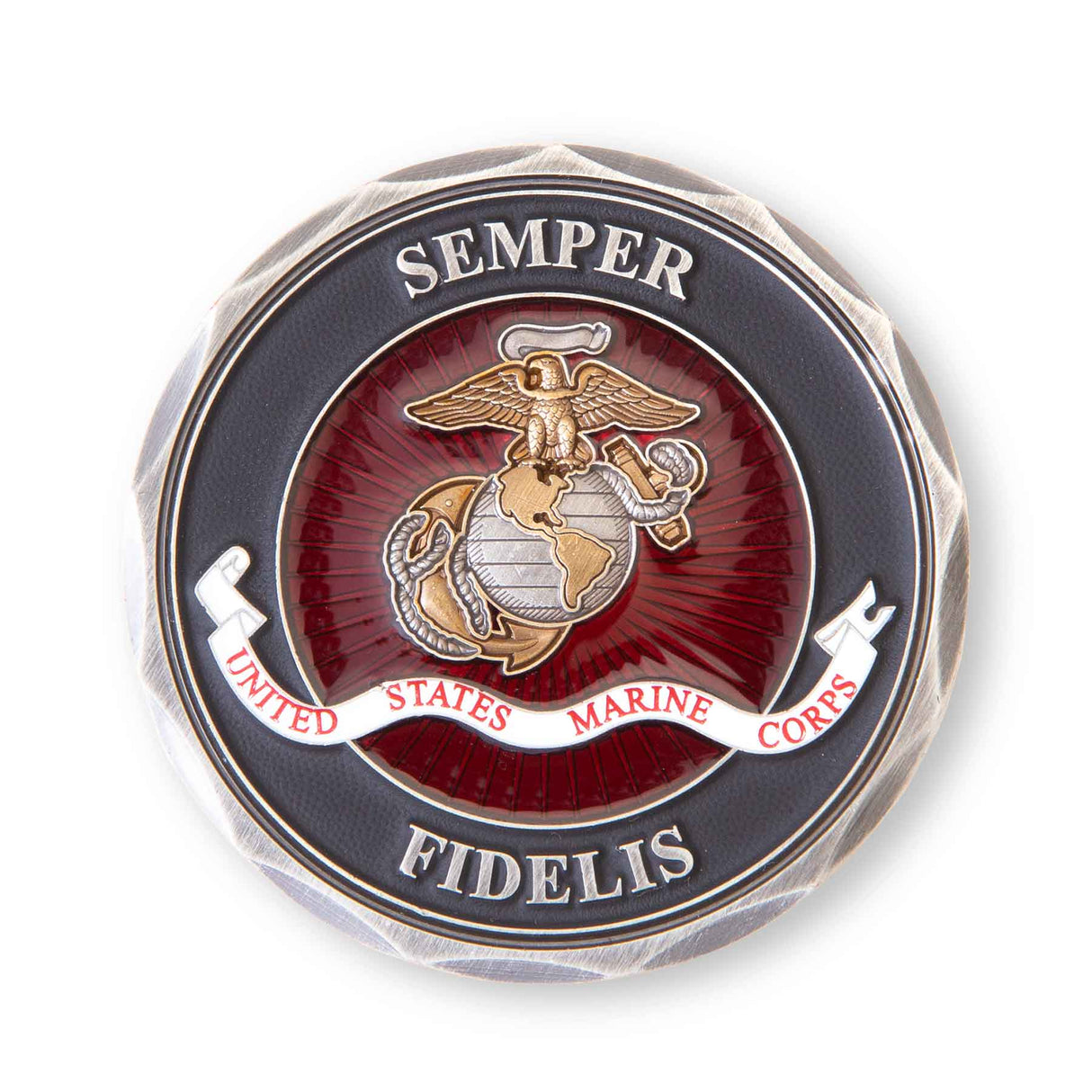 USMC Crossed Sabers Challenge Coin - SGT GRIT