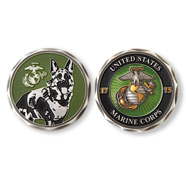 USMC German Shepherd Challenge Coin - SGT GRIT