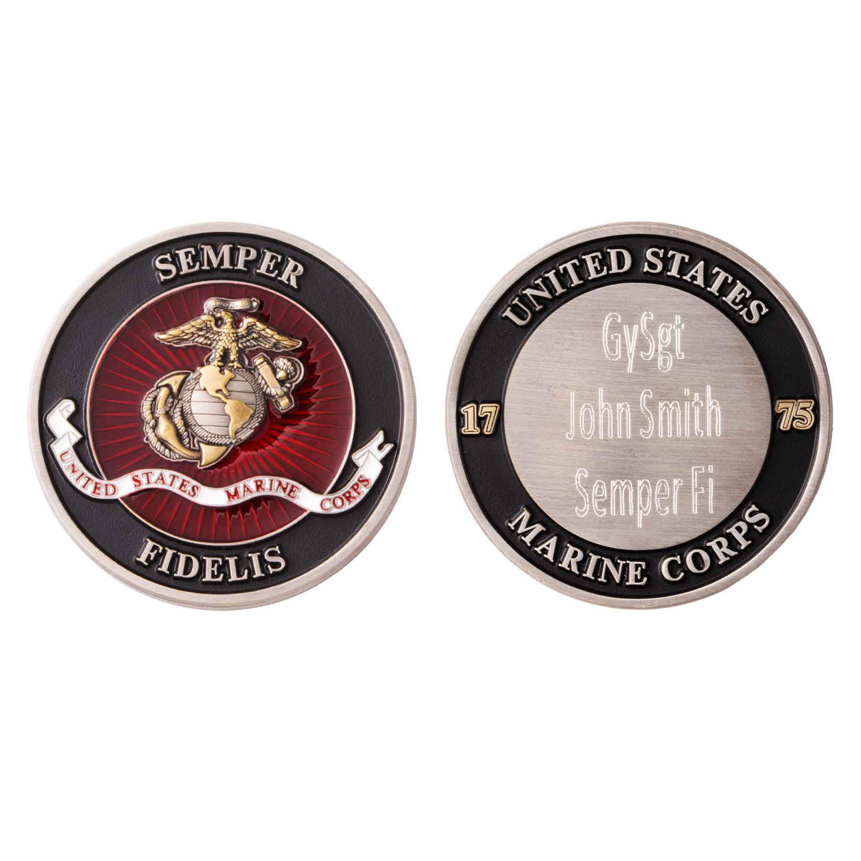 USMC Flag Customizable Coin - SGT GRIT