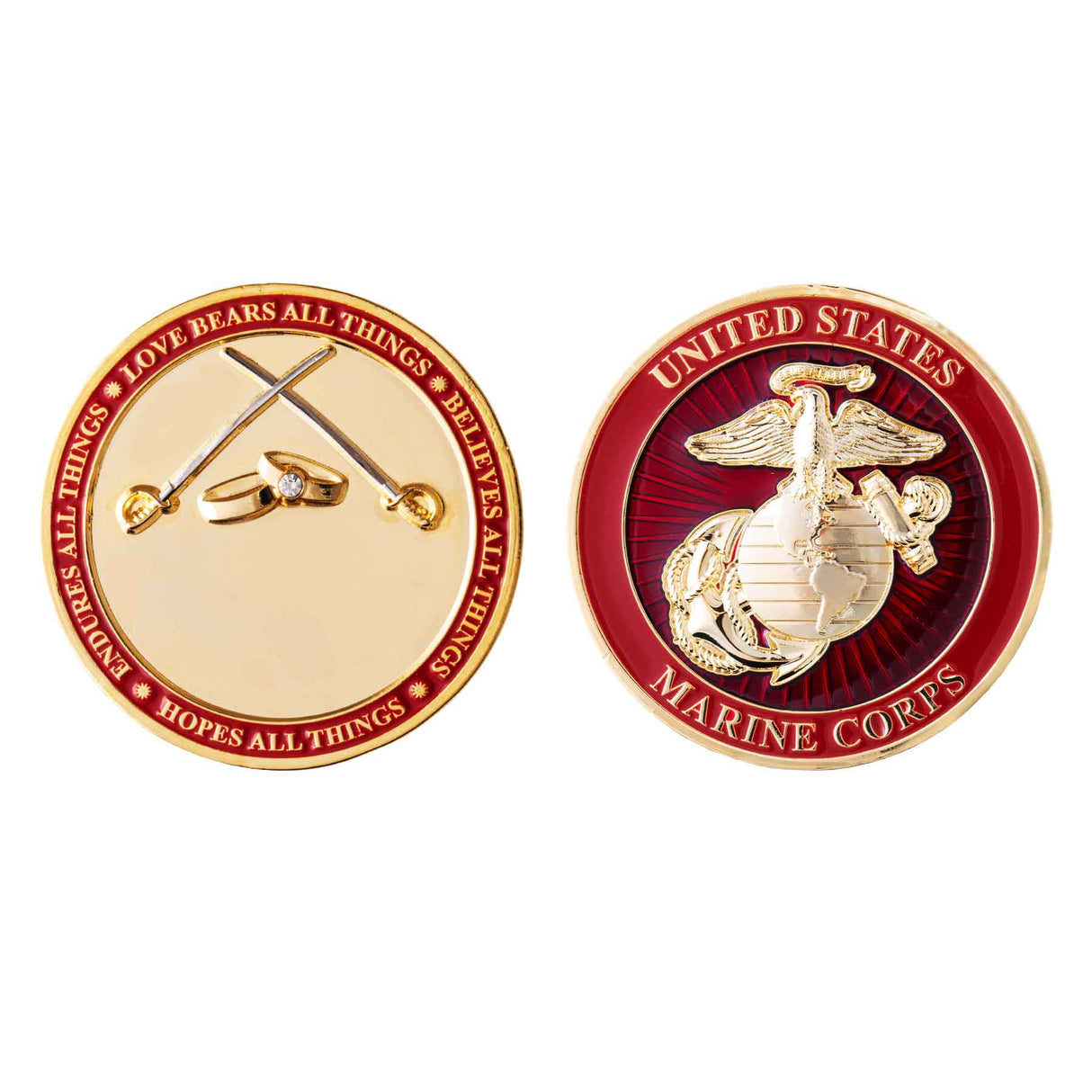 USMC Marine Wedding Engravable Coin - SGT GRIT