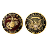 USMC A Career of Service To The Nation Challenge Coin - SGT GRIT