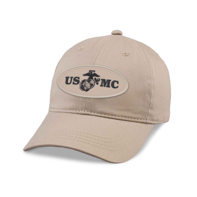 USMC Eagle, Globe, and Anchor Patch Hat- Khaki - SGT GRIT