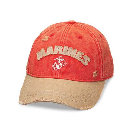 Marines Distressed Hat- Personalized- Red - SGT GRIT