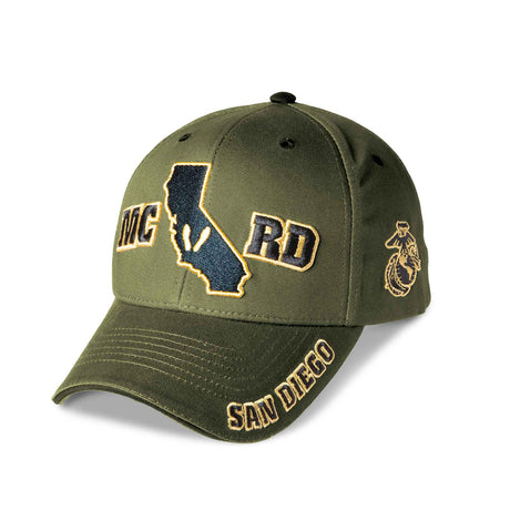 MCRD San Diego Choose Your Rank/Logo Hat in OD Green - SGT GRIT