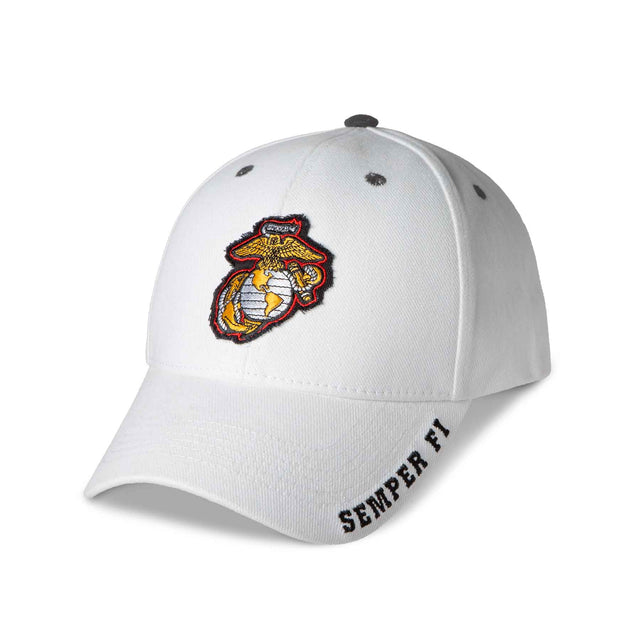 USMC Veteran Choose Your Rank Hat - White - SGT GRIT