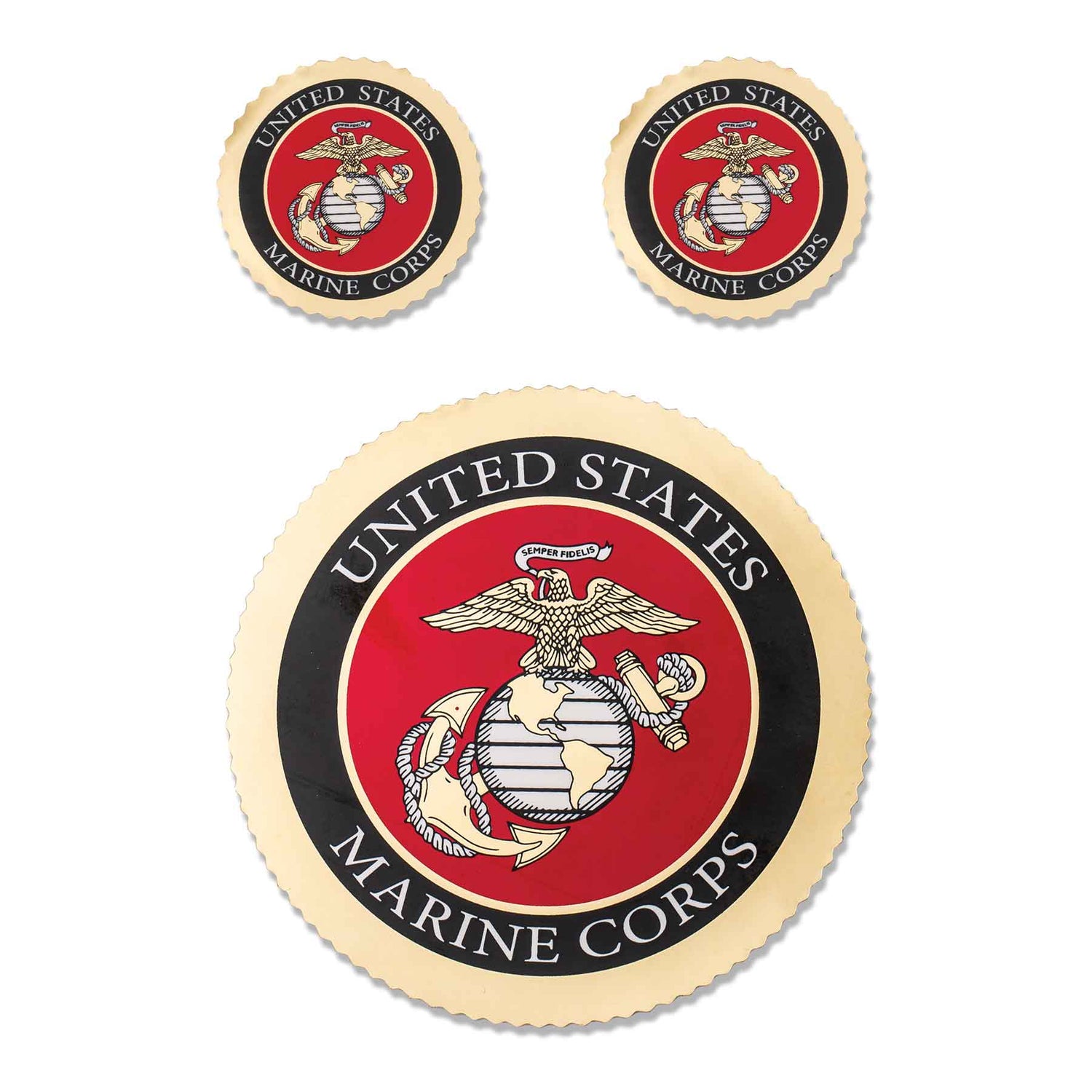 USMC Marines Gold Foil Decals 3-pack – SGT GRIT