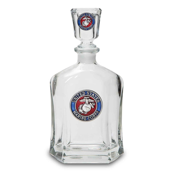 USMC Semper Fidelis Decanter Set - US Marine Corps Barware - Unique on sale Gift for Marine Corps Retirement, Promotion or USMC Veteran