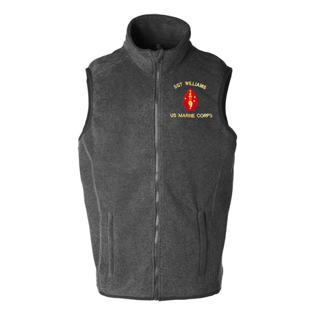 2nd Marine Division Embroidered Fleece Vest - SGT GRIT