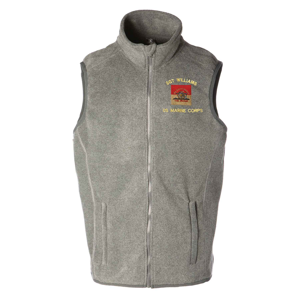 11th Marines Regimental Embroidered Fleece Vest - SGT GRIT