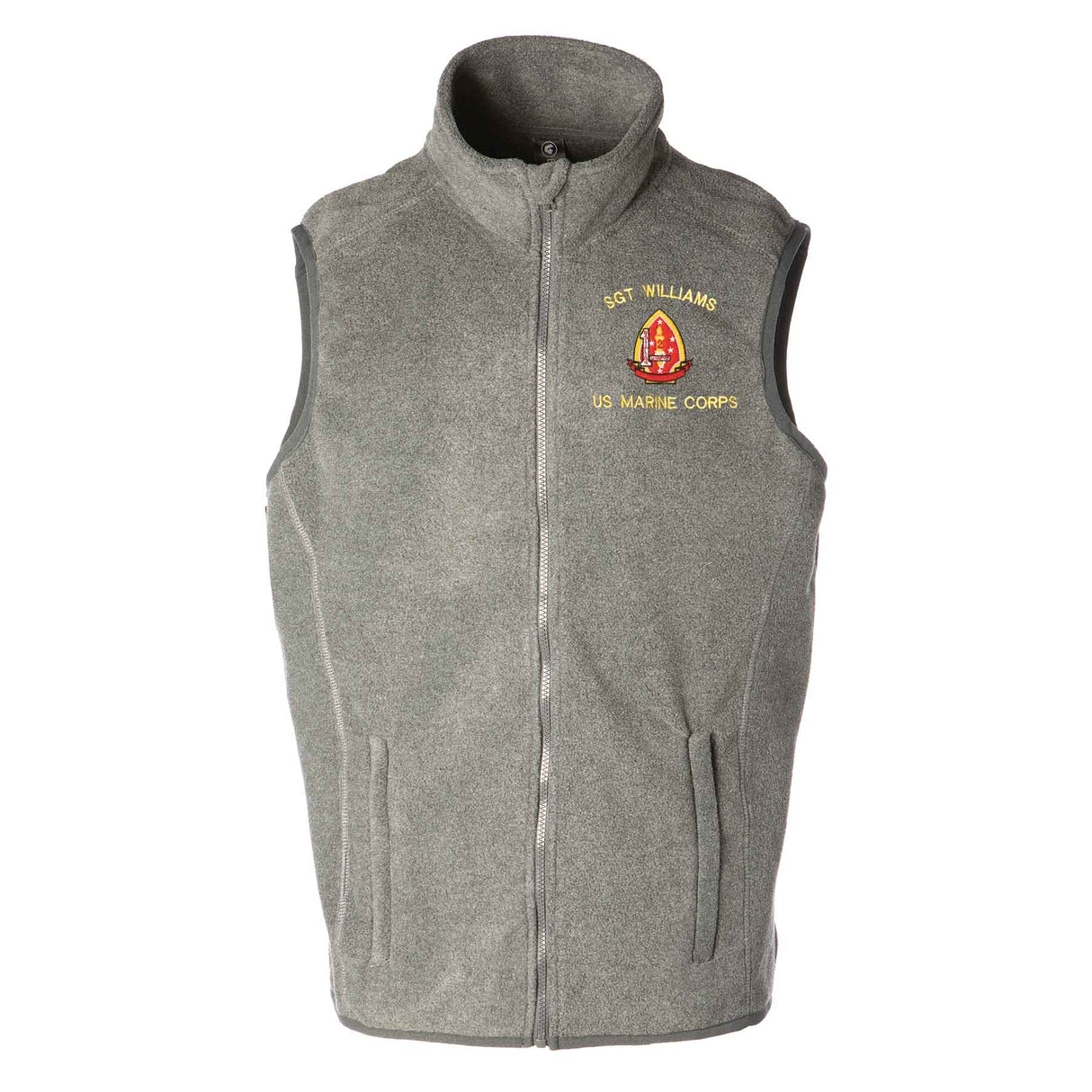 1st Battalion 2nd Marines Embroidered Fleece Vest - SGT GRIT