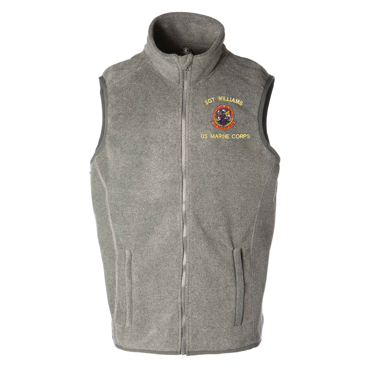 1st Battalion 9th Marines Embroidered Fleece Vest - SGT GRIT