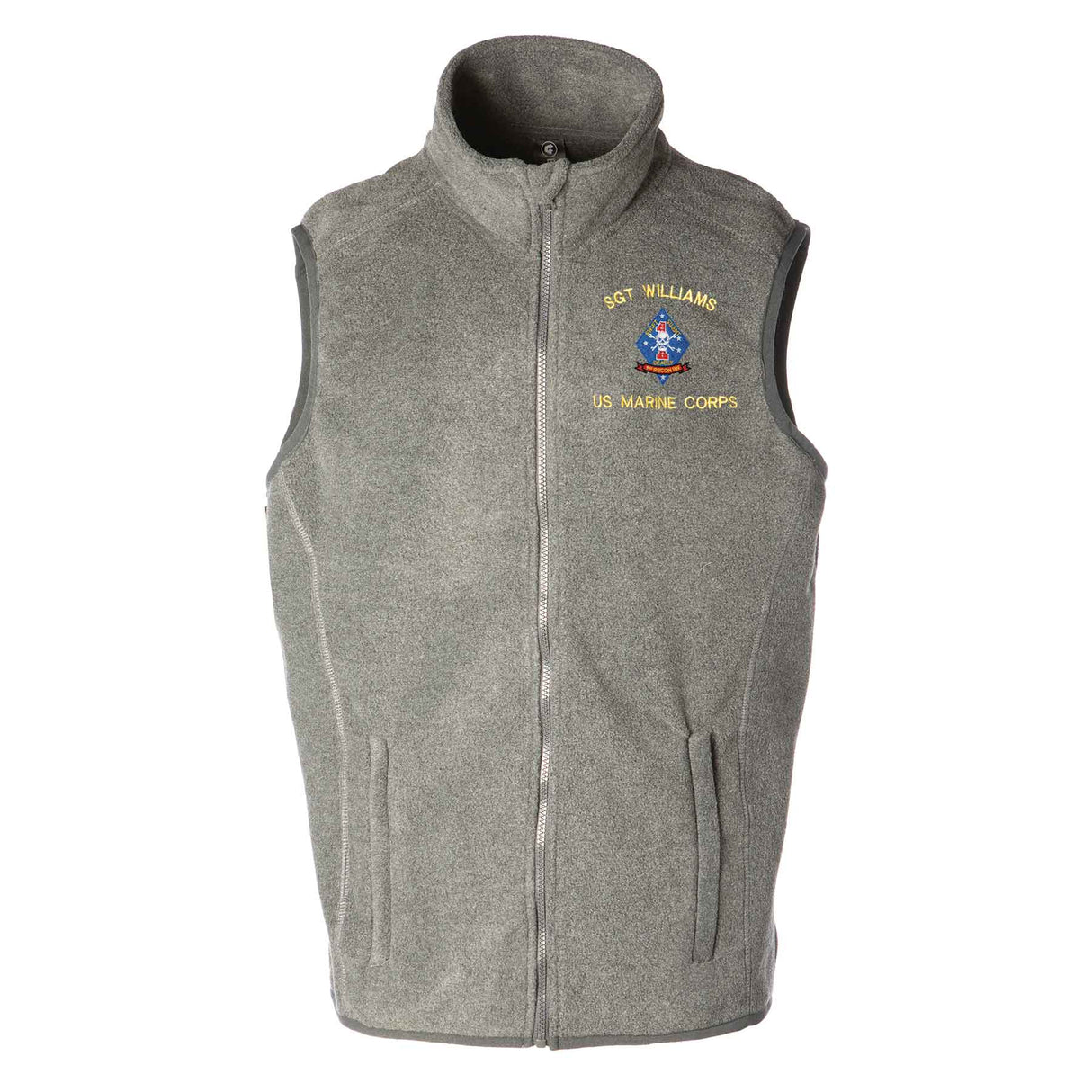 1st Recon Battalion Embroidered Fleece Vest - SGT GRIT