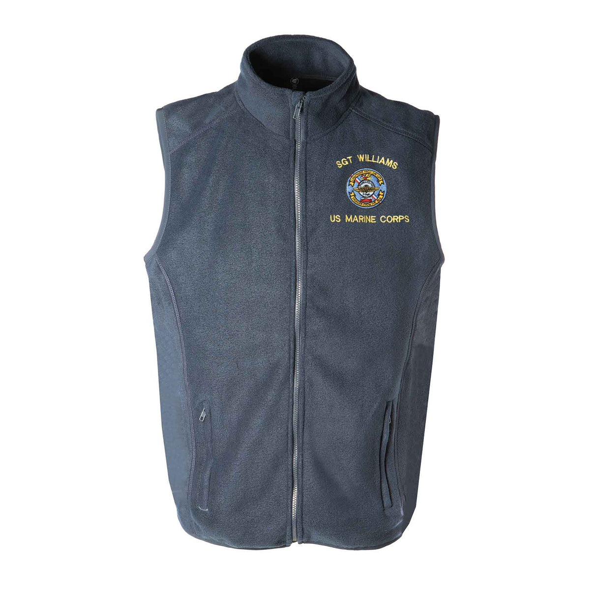 2D Anglico FMF Embroidered Fleece Vest - SGT GRIT