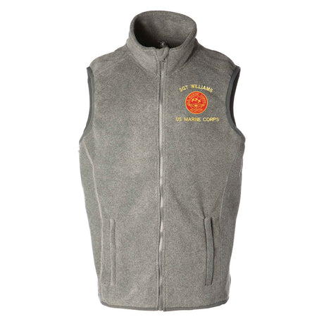Red Marine Corps Aviation Embroidered Fleece Vest - SGT GRIT