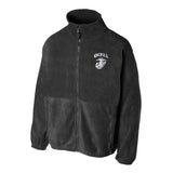 Marine Corps MOS Embroidered Fleece Full Zip - Black with Gray - SGT GRIT