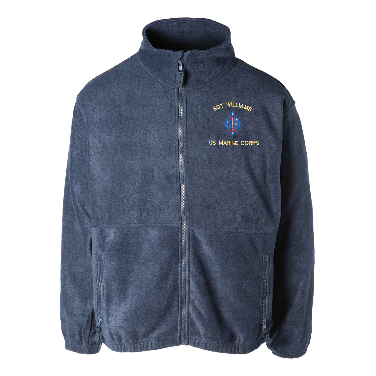 Vietnam 1st Marine Division Embroidered Fleece Full Zip - SGT GRIT