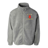 2nd Marine Division Embroidered Fleece Full Zip - SGT GRIT