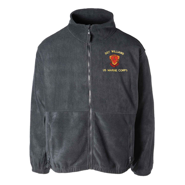 3rd Marine Division Embroidered Fleece Full Zip - SGT GRIT