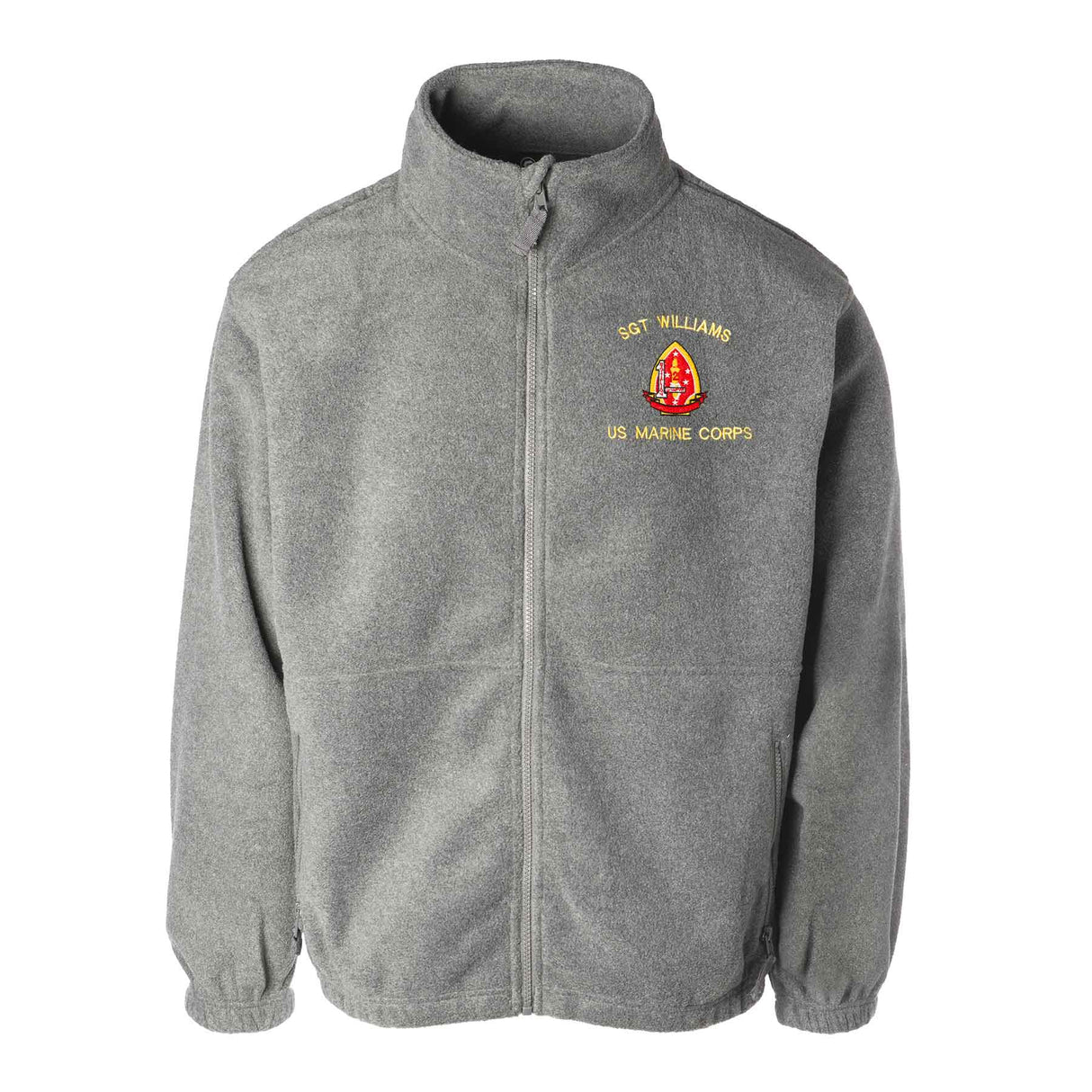 1st Battalion 2nd Marines Embroidered Fleece Full Zip - SGT GRIT