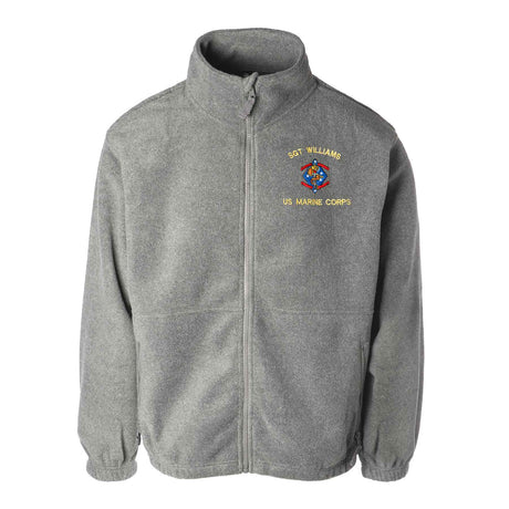 1st Battalion 4th Marines Embroidered Fleece Full Zip - SGT GRIT