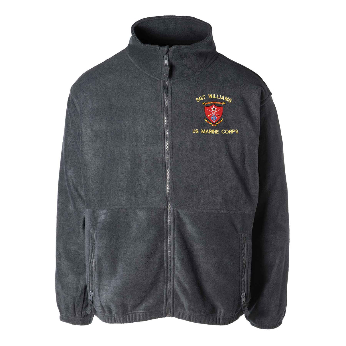 1st Battalion 5th Marines Embroidered Fleece Full Zip - SGT GRIT