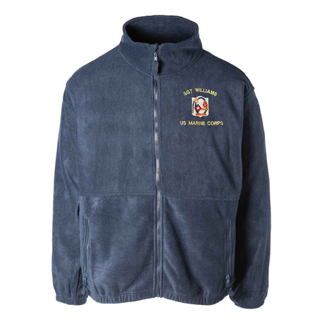 1st Battalion 6th Marines Embroidered Fleece Full Zip - SGT GRIT
