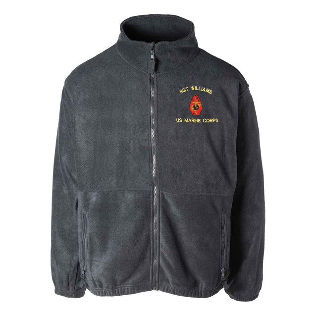 1st Battalion 8th Marines Embroidered Fleece Full Zip - SGT GRIT