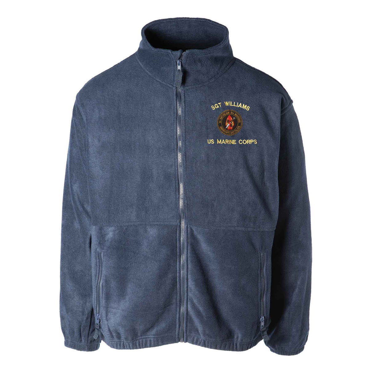 2nd Battalion 8th Marines Embroidered Fleece Full Zip - SGT GRIT