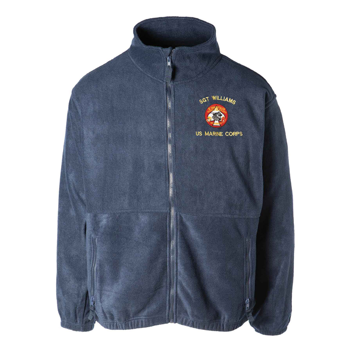 2nd Tank Battalion Embroidered Fleece Full Zip - SGT GRIT