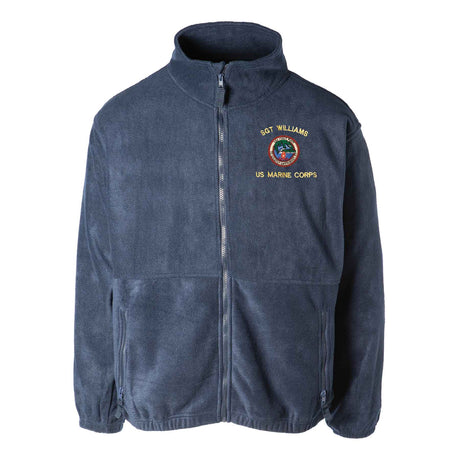 2nd Amphibious Assault Bn Embroidered Fleece Full Zip - SGT GRIT