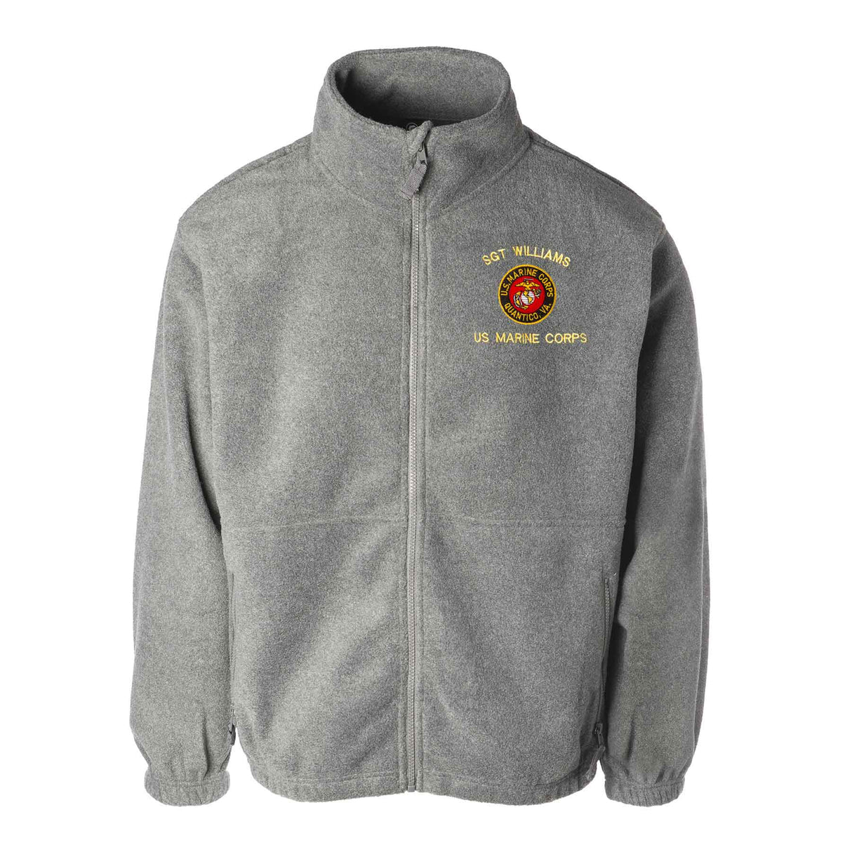 Quantico Virginia Embroidered Fleece Full Zip - SGT GRIT