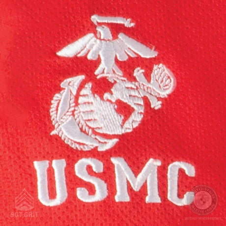 EGA USMC Performance Polo – Red - SGT GRIT