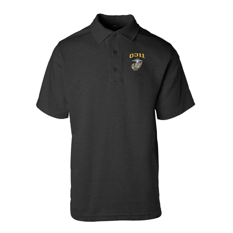 Marine MOS Embroidered Golf Shirt - SGT GRIT