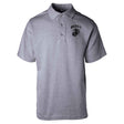 Marine Corps MOS Embroidered Golf Shirt - Gray with Black - SGT GRIT