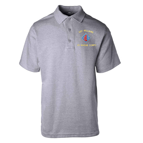 1st Battalion 1st Marines Embroidered Tru-Spec Golf Shirt - SGT GRIT