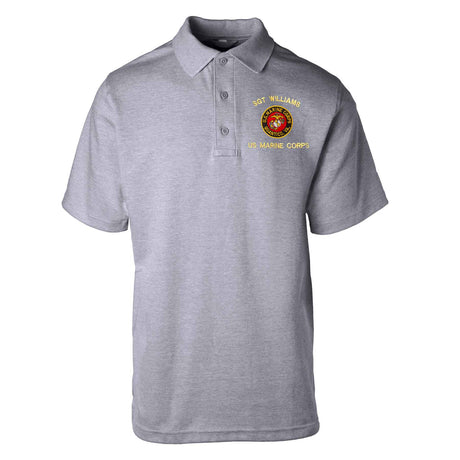 Quantico Virginia Embroidered Tru-Spec Golf Shirt - SGT GRIT
