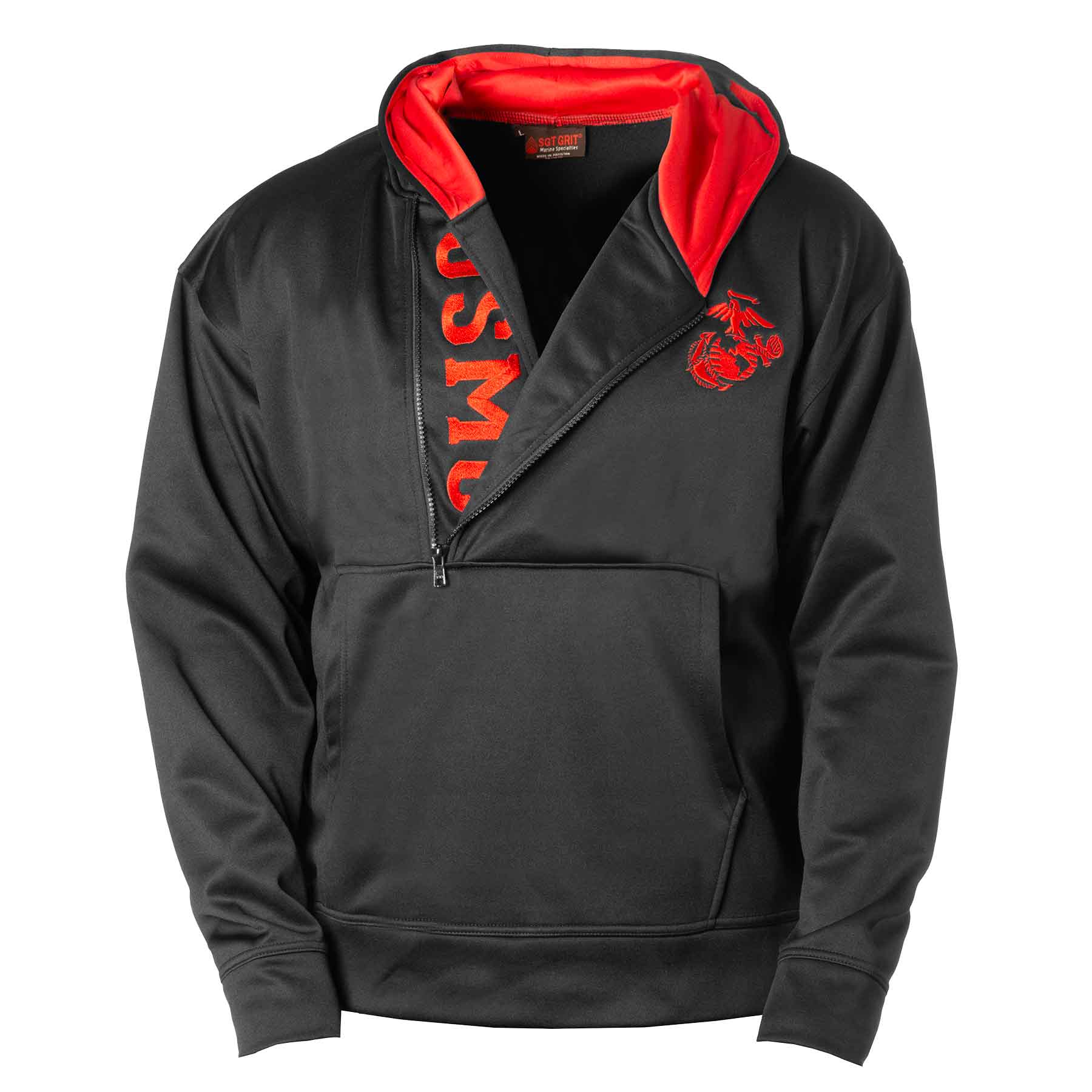 Pullover hoodie half zip online