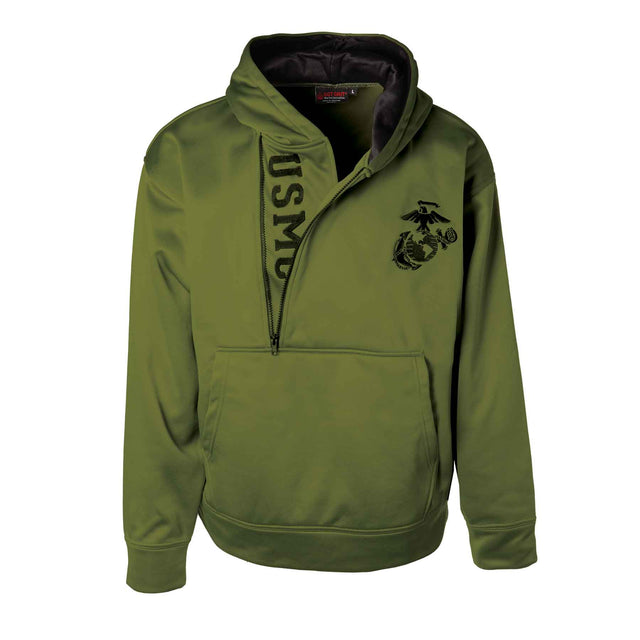 USMC Half Zip Hoodie- OD green - SGT GRIT