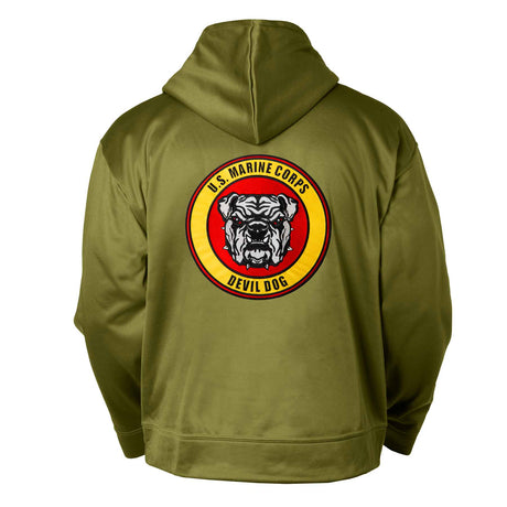 USMC Half Zip Hoodie- OD green - SGT GRIT