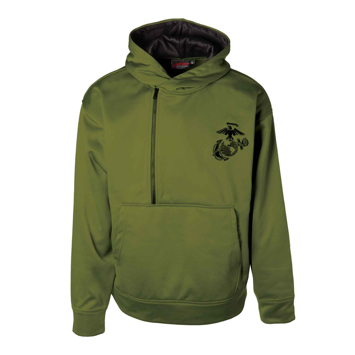 USMC Half Zip Hoodie- OD green - SGT GRIT