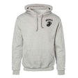 Marine Corps MOS Embroidered Hoodie - Gray with Black - SGT GRIT