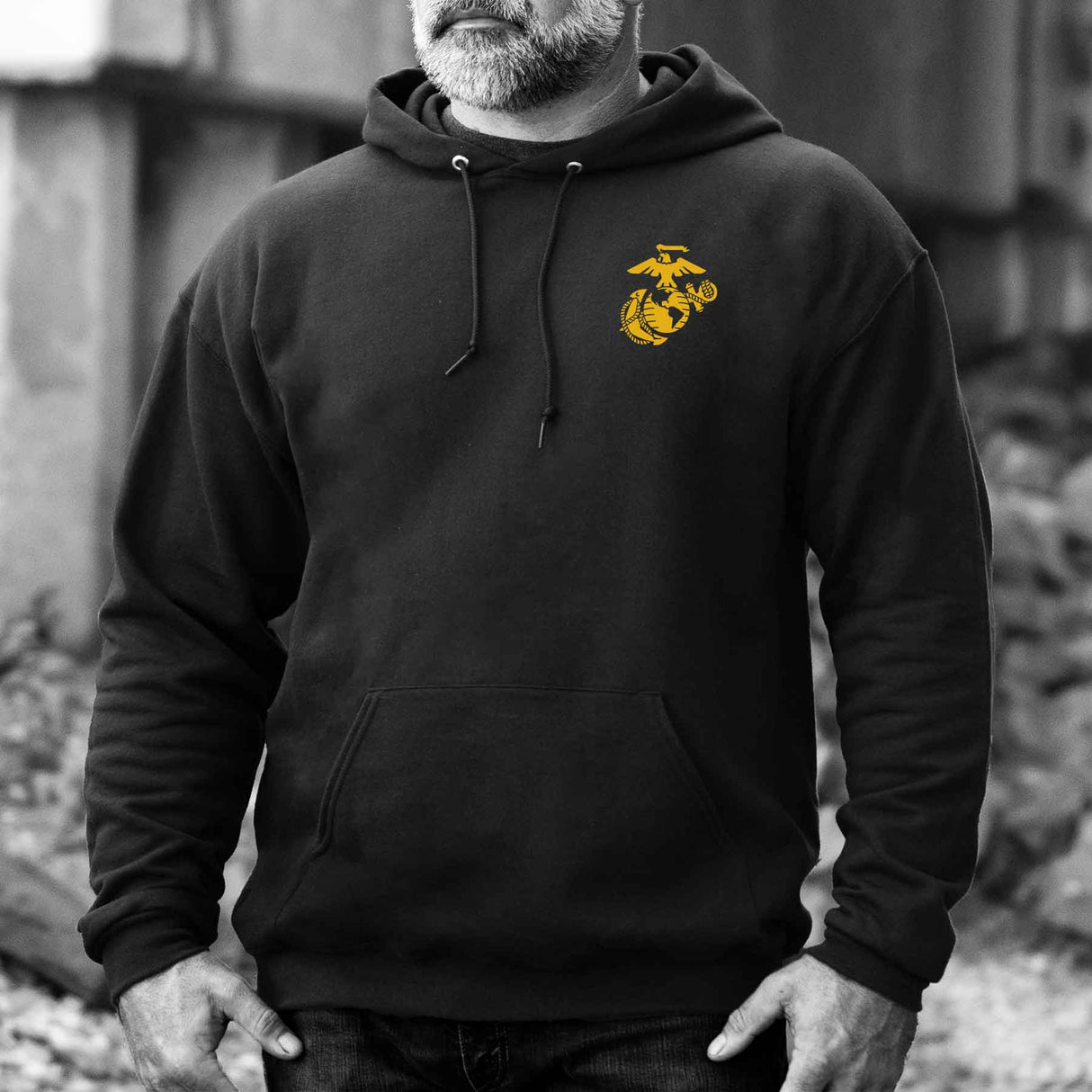 Marines Yellow Footprints Hoodie - SGT GRIT