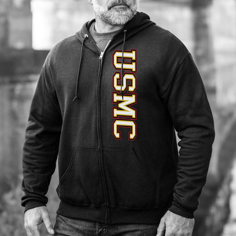 USMC Vertical Full-Zip Hoodie - SGT GRIT