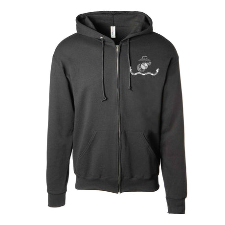 USMC Eagle, Globe, and Anchor Banner Full-zip Hoodie - SGT GRIT