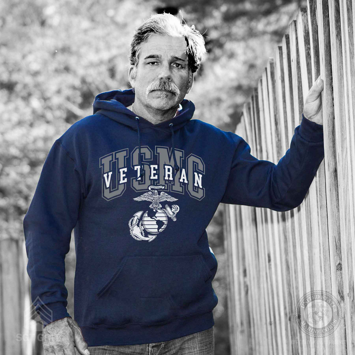 USMC Veteran Overlay Hoodie - SGT GRIT