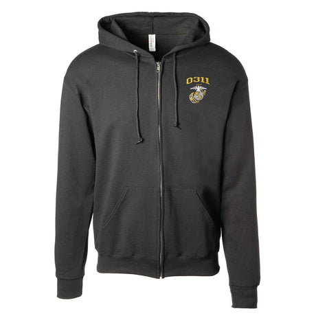 Marine Corps MOS Embroidered Full Zip Hoodie - SGT GRIT